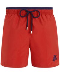 Vilebrequin - Moka Turtle-Embroidered Swim Shorts - Lyst