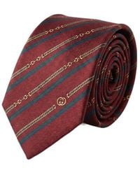 Gucci - Interlocking Gg Horsebit Belt Tie - Lyst