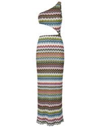 Missoni - One-Shoulder Pixel-Effect Zigzag Swimwear Cover-Up - Lyst