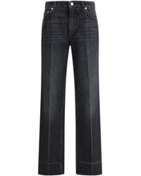 Dolce & Gabbana - Logo Plaque Straight Leg Jeans - Lyst