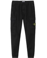 Stone Island - Regular-Tapered-Fit Cargo Pants With Elasticated Waistband - Lyst