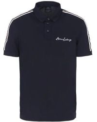 ARMANI EXCHANGE - Embroidered-Logo Cotton Polo Shirt - Lyst