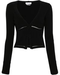 Blumarine - Scalloped V-Neck Cardigan - Lyst