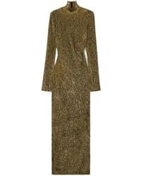 Petar Petrov - Metallic Pleated Maxi Dress - Lyst