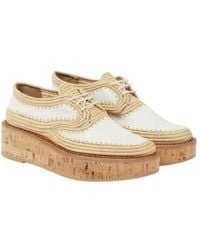 Gabriela Hearst - X Clergerie Louis Raffia-Trimmed Platform Derby Shoes - Lyst