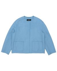 Weekend by Maxmara - Round-Neck Long-Sleeved Casual Jacket - Lyst