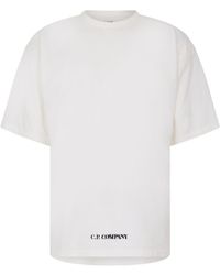 C.P. Company - Logo Crew Neck T-Shirt - Lyst