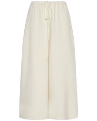 The Row - Wide-Leg Cashmere Casual Pants - Lyst