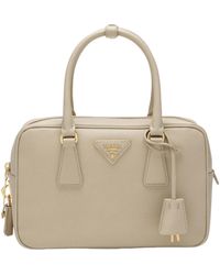 Prada - Saffiano Leather Top-Handle Bag - Lyst
