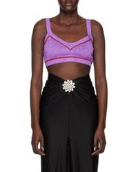 Rabanne - Metallic Knit Cropped Top - Lyst