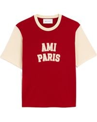 Ami Paris - Ami Logo Print Crewneck T-Shirt - Lyst