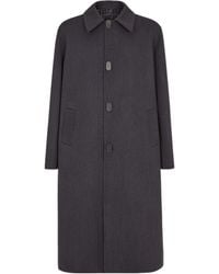 Fendi - Single Breasted Tailored Coat - Lyst