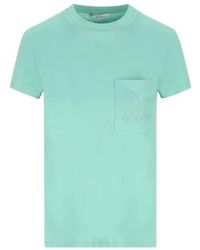 Max Mara - Chest-Pocket Embroidered-Logo T-Shirt - Lyst