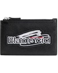 Balenciaga - Logo Patch Zipped Card Holder - Lyst