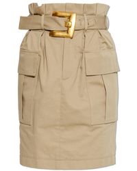 Balmain - Belted Cargo Skirt - Lyst