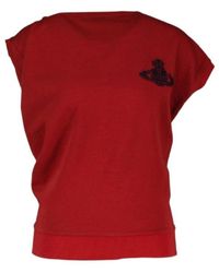 Vivienne Westwood - Logo Printed Asymmetric Top - Lyst