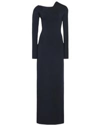 The Row - Cut Stretch Crepe Medium-Length Dress - Lyst