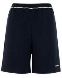 Miu Miu - Logo-Embroidered Shorts - Lyst
