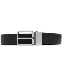 Bottega Veneta - Intrecciato Reversible Buckled Belt - Lyst