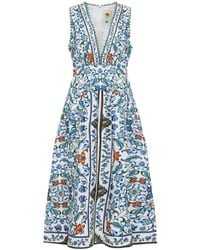 FARM Rio - Linen Midi Dress - Lyst