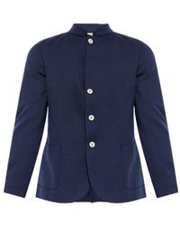 Eleventy - Stand Collar Buttoned Jacket - Lyst