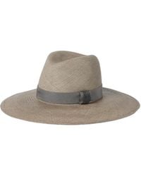Brunello Cucinelli - Precious Leather Band Fedora - Lyst