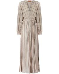 Missoni - Striped Sequin Belted Maxi Dress - Lyst