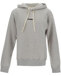 Jil Sander - Logo Printed Drawstring Hoodie - Lyst