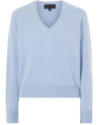 Nili Lotan - Long-Sleeved V-Neck Sweater - Lyst