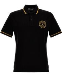 Versace Jeans Couture - Couture Logo-Embroidered Short-Sleeved Polo Shirt - Lyst