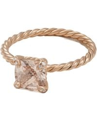 David Yurman - Chatelaine 18-Karat Rose, Morganite And Diamond Ring - Lyst
