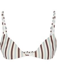 Haight - Vitoria Striped Triangle Bikini Top - Lyst