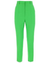 McQueen - Straight Leg Pleated Pants - Lyst
