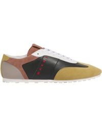 Marni - Logo Printed Colourblock Lace-Up Sneakers - Lyst