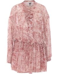 Aniye By - Niko Paisley Ruffled Mini Dress - Lyst