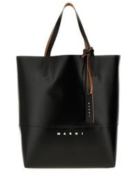 Marni - Tribeca Logo Printed Tote Bag - Lyst