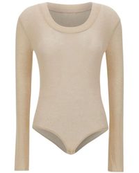 Entire studios - Circle Neck Long Sleeve Bodysuit - Lyst