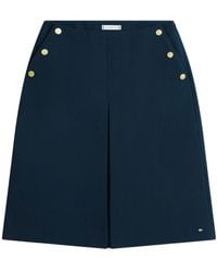 Tommy Hilfiger - Buttoned Midi A-Line Skirt - Lyst