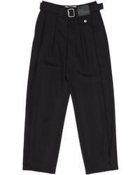 Loewe - Logo Patch Pleated Trousers - Lyst