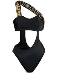 Versace - Cut-Out Detailed One Piece Swimsuit - Lyst