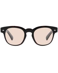 Oliver Peoples - Tortoiseshell-Effect Round-Frame Glasses - Lyst
