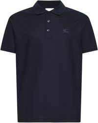 Burberry - Check-Trim Logo Polo Shirt - Lyst