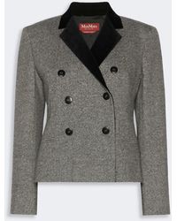 Max Mara - Wool And Silk Blend Double-Breasted Jacket - Lyst