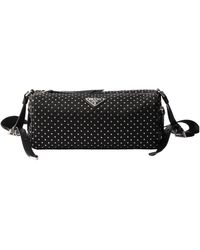 Prada - Re-Nylon Bag With Studs - Lyst