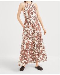 Brunello Cucinelli - Herbarium Printed Sleeveless Maxi Dress - Lyst