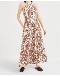 Brunello Cucinelli - Herbarium Printed Sleeveless Maxi Dress - Lyst