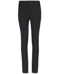 Balmain - Virgin Wool Grain De Poudre Trousers - Lyst