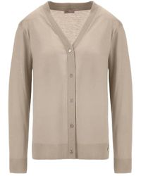 Herno - Ribbed-Knit V-Neck Cardigan - Lyst