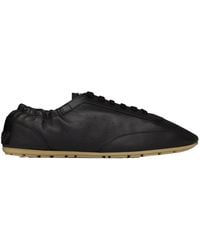 Saint Laurent - "Lewis" Leather Sneakers - Lyst