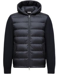 Moncler - Moncler Padded Wool Zip-Up Hoodie - Lyst
